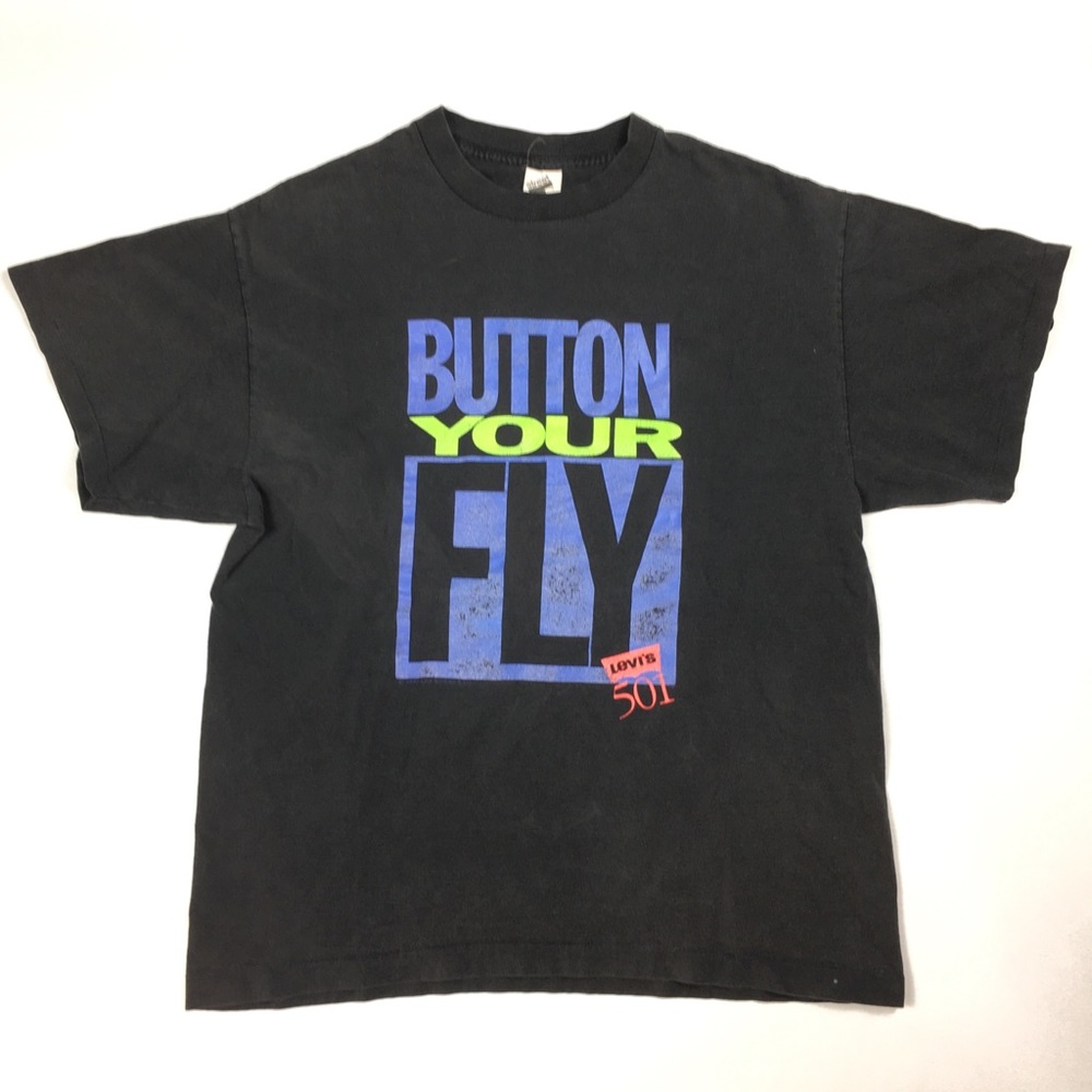 Levi’s 1990 Button Your Fly t shirt.